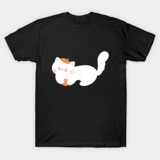 Tangerine Cat in a Beret T-Shirt